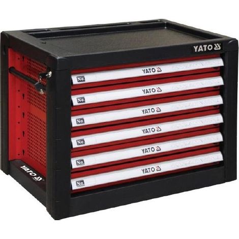Yato YT-09155 - Tool chest 6 drawers, Color: Negro y Rojo