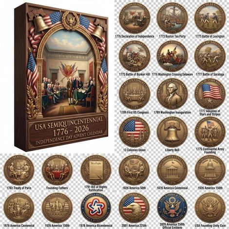Calendrier de l'Avent du 250e anniversaire des États-Unis - Modèle B