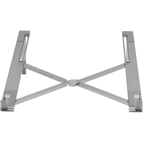 Support d'ordinateur portable en alliage d'aluminium pliable et réglable, support de bureau portable pour tablette et PC de 10 à 17 pouces, gris (1/5)