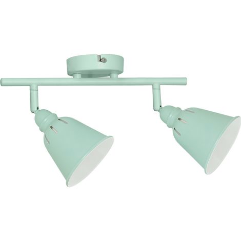 Applique parete/soffitto orientabile 2 luci menta E14 Fiona Polux (1/5)