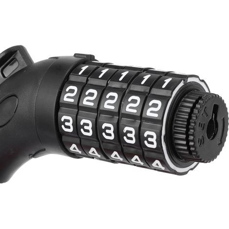 Câble antivol codé pour vélo électrique et VTT, serrure à combinaison portable et fixe (1/5)