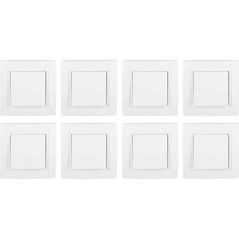 8 Interrupteurs Unipolaires 10A/250V, Bouton Paddle Décoratif pour Maison, Conforme Normes Européennes (1/5)