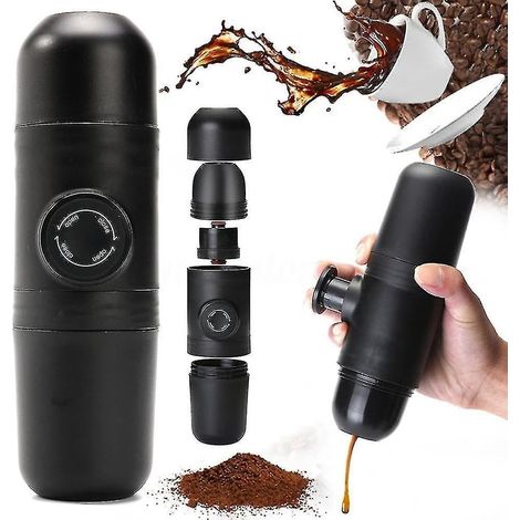 Cafetera manual, máquina de espresso portátil, cafetera de viaje, cafetera, cafetera manual, camping al aire libre (1/5)