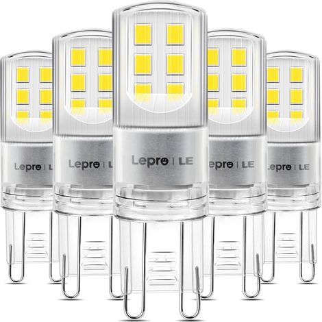 Ampoules LED G9 320LM, 2.6W ≈ 30W, 6000K, Angle 300°, 5 Pcs (1/5)