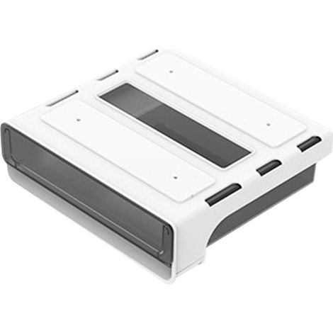 Grand tiroir de rangement sous bureau, capacité élevée, plastique adhésif, étagère dissimulée pour téléphones, pièces et fournitures, noir, largeur 17 cm (1/5)