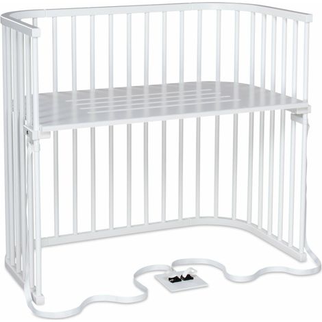 [NEUWERTIG] B-Ware Babybay Beistellbett Boxspring Xxl Reisebett Babybett Gitterbett Bett Buche Weiß