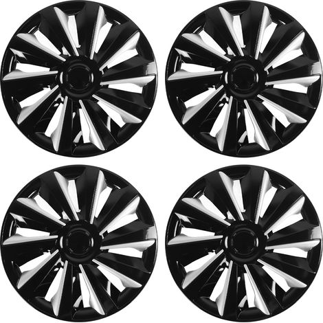 Enjoliveur de roue universel à clipser, 4 pièces, jante de 15 pouces, accessoires extérieurs de remplacement pour siège. (1/4)