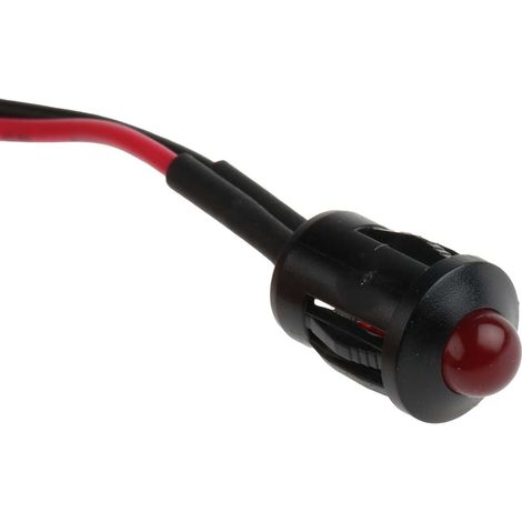 Voyant LED lumineux Rouge RS PRO, dia. 8mm, 24V c.c. ( Prix pour 1 ) (1/2)
