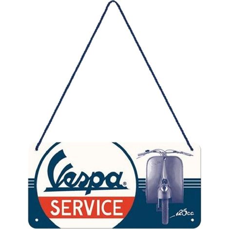 Petite Plaque à suspendre Vespa Service
