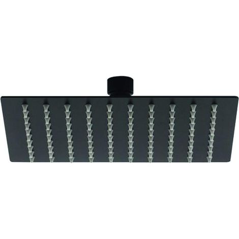 Soffione doccia modello quadro nero opaco Tecom LSNR Nero opaco - Q 300 x 300 (1/2)
