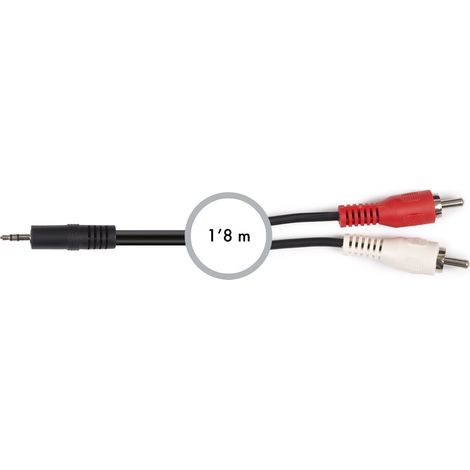 Cavo Jack 3,5 Stereo A 2 Rca Maschio 1,8m Aa-727
