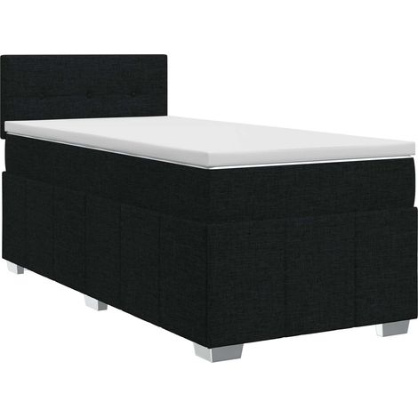 Maison Exclusive - Boxspringbett mit Matratze Schwarz 100 x 200 c (1/5)