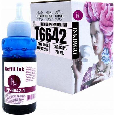 Inkdigo T6642 Tinte kompatibel mit Epson EcoTank ET2550 ITSL3050 L100 L100 TÜV-zertifiziert (1/5)