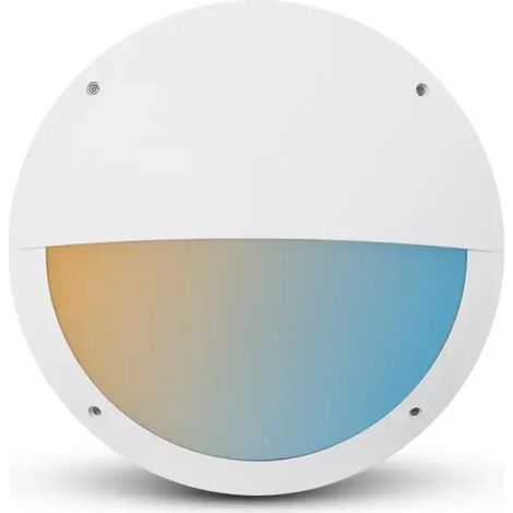 LED Hublot Ø300mm Asymétrique Blanc Détecteur RF préavis d'extinction 20W CCT IP65 Miidex Lighting® (1/4)