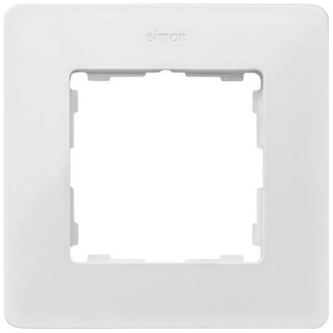 Marco 1 elemento blanco base aluminio SIMON 82 DETAIL 8200610-230 (1/3)