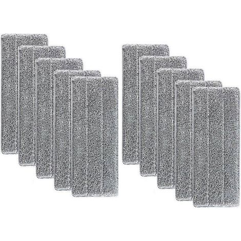10 pièces Serpillères en Microfibre pour Balai Lave-Sol Housse de Nettoyage de Rechange Vadrouille La Tête de Ménage de Vadr (1/4)