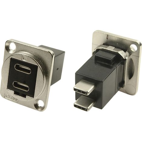 XLR Adapter USB-C™ Buchse auf USB-C™ Stecker Adapter, Einbau   CP30212M Cliff Inhalt: 1 St.