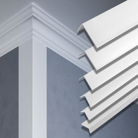 2 Meter Winkelleiste PVC Kunststoff Effector F Profile: 35x35mm - F24