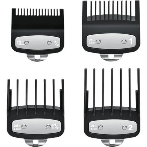 Lot de 4 peignes de rechange pour tondeuse à cheveux, 6 mm, 4,5 mm, 3 mm et 1,5 mm pour tondeuse à cheveux standard pour la famille, le salon (1/5)