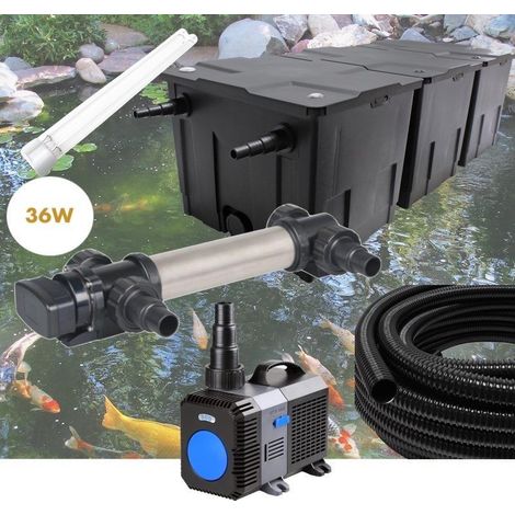 Kit Filtration UV 36W, Acier Inoxydable, + 1 ampoule UV de rechange Bassin de Jardin: 40-60 m³ (1/5)
