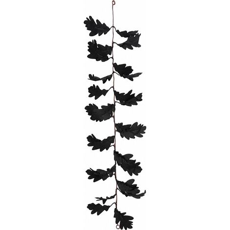 Décoration d'Halloween : citrouille, sorcière volante en rotin, feuille d'érable, rotin, décoration de Noël pour la maison, paquet de 1 m de feuille d'érable - 311 (1/5)