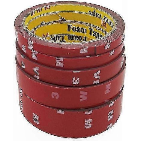 Ruban adhésif double face extra fort pour voiture, maison et bureau, fixation robuste, usage intérieur et extérieur, résistant à l'humidité, sans traces, idéal pour collage mural, 3M haute performance (1/4)