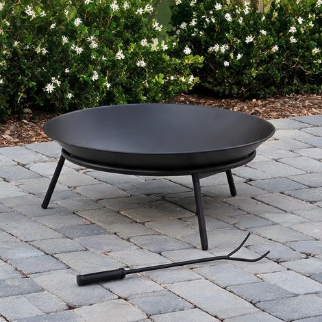 Brasero negro en métal 47 x 47 x 21 cm (1/5)