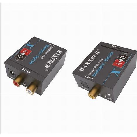 MaxTech - Convertitore Audio Da Analogico R/l A Digitale Coassiale Toslink Maxtech Dk-202 - (1/3)