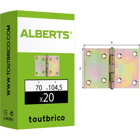Charnière GAH Hauteur 70 mm Largeur 104,5 mm 20 pièces ( 8003551480 ) (1/3)