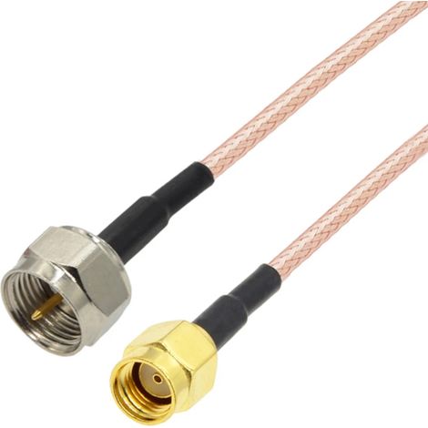 Cavo pigtail con connettore F / connettore SMA-RP RG316 2m