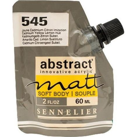 Peinture acrylique Abstract matt - Jaune cadmium citron - Sachet 60ml - Sennelier (1/2)