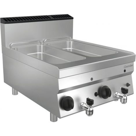 Friteuse GAZ double 2 x 7 Litres à poser, argenté, 14 000 W, GAZ