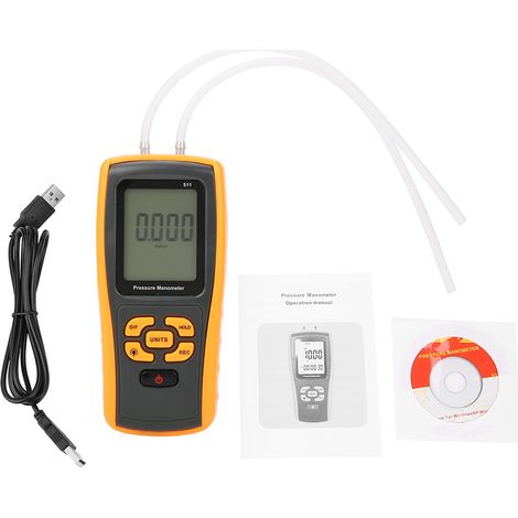 Manomètre numérique différentiel GM511, mesure ±10KPa, testeur de pression USB, jauge de précision, instrument portable (1/5)