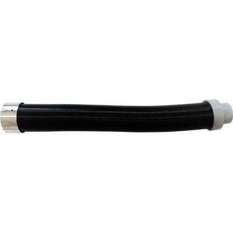 MBM – Kit complet de fumisterie pour poêle à pellets DN 50/40 – Tuyau flexible extensible 150 cm – Grille d’aspiration inox – Réduction silicone 50-40 mm