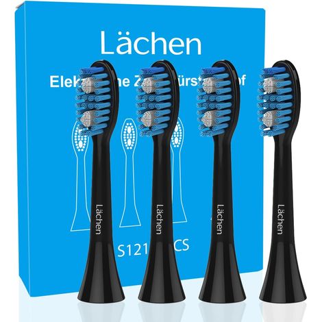 Lot de 4 têtes de brosse de rechange, compatibles avec toutes les brosses à dents électriques Smile, S121 Noir (1/5)