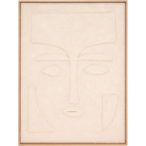 3D-Leinwand „Nyer“, rechteckig, 60 x 80 cm, beige - Atmosphera créateur d'intérieur (1/4)