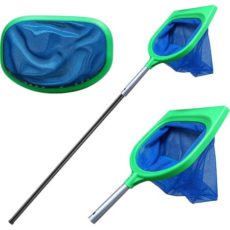 Professioneller 2-in-1-Feinmaschen-Poolskimmer mit stabilem Rahmen, Poolzubehör für Algen-/Whirlpool-/Laubskimmer (ohne Stange) (1/5)