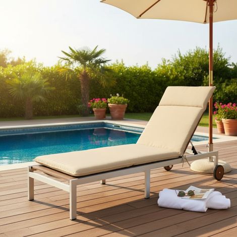 Coussin de bain de soleil ECO+ - MADISON Série Canvas - Beige (1/2)