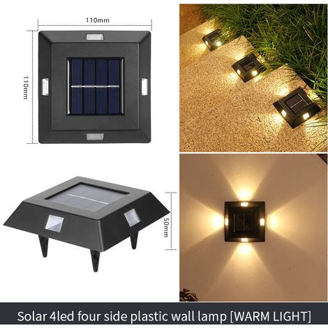 Applique Murale - Étanche IP65 - Pour Jardin Balcon Extérieur - À Énergie Solaire - 1 Pièce (1/5)