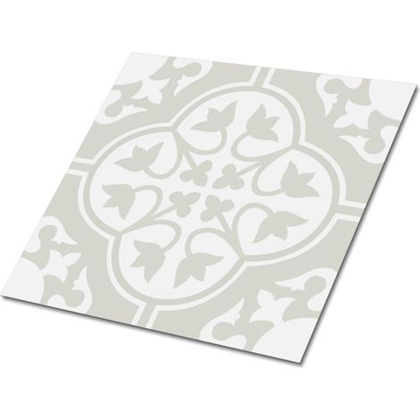 Carreaux autocollants PVC, Carrelage PVC adhésif - 30x30cm - Kit de 9 - Ornement Floral, Stickers carrelage carreaux (1/5)