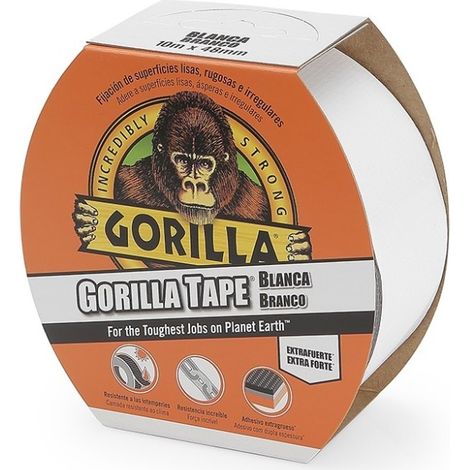 CINTA AMERICANA REFORZADA GORILLA TAPE 10M ANCHO 48MM BLANCA - IPT