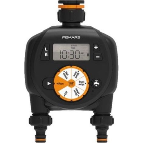 Programador de Riego Ergonomico Fiskars Naranja