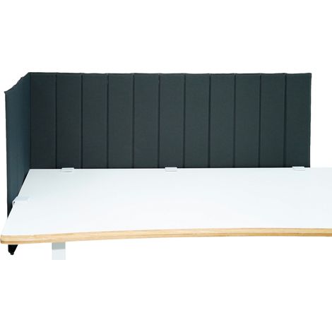 Akustik Tischtrennwand Flexmiut Roll 160 cm rollbar mit Steppung Stoff dunkelgrau hjh OFFICE (1/5)