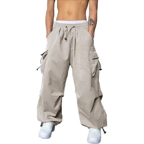 Y2k Vintage Hip Hop Loose Casual Streetwear Oversized Jogging Pants with Elastic Waistband for Everyday Wear, Black (1/5)