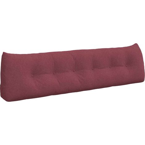 Cojín de Espalda Rojo vino 180 x 24 x 50 cm tela vidaXL