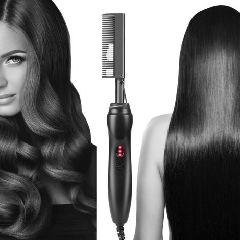 Haarglättbürste Haarglätter Bürste, Glättbürste mit Ionentechnol (1/5)