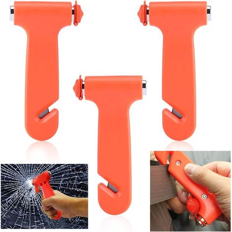 Martello di sicurezza per auto (confezione da 3) - Martello rompivetro di emergenza - Taglia S - AquaForge (1/5)