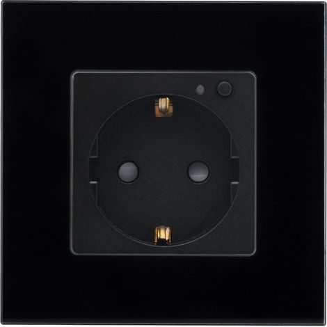 Presa Tipo F Schuko Wi-Fi con Cornice PC Nero