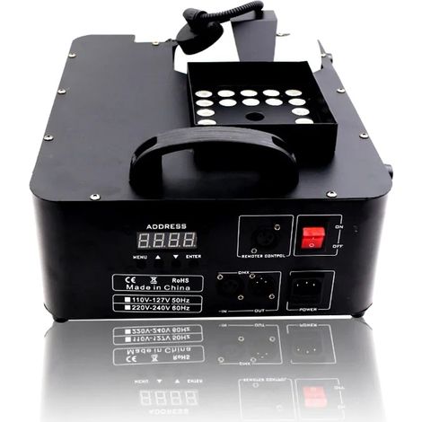 Machine à fumée 1500 W, débit de fumée élevé, temps de chauffe rapide, effets LED RGB (1/5)