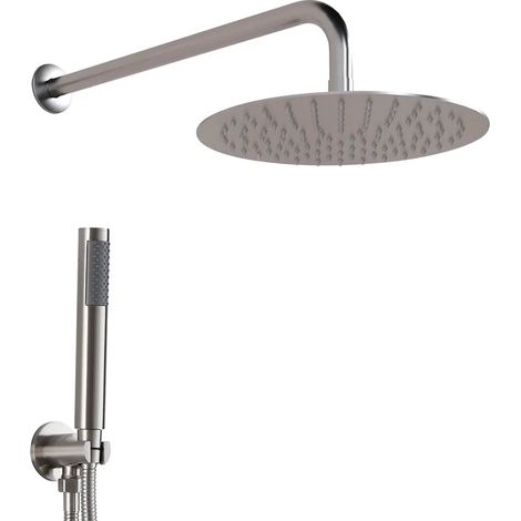 Kit doccia satinato con braccio 35 soffione 25 e set doccia completo Gemini (1/5)